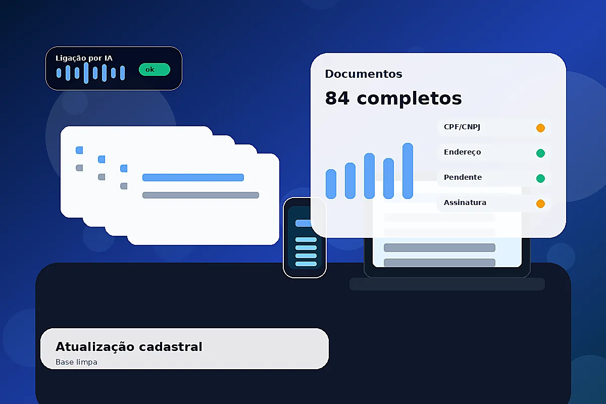 IA para atualização cadastral e cobrança de documentos pendentes