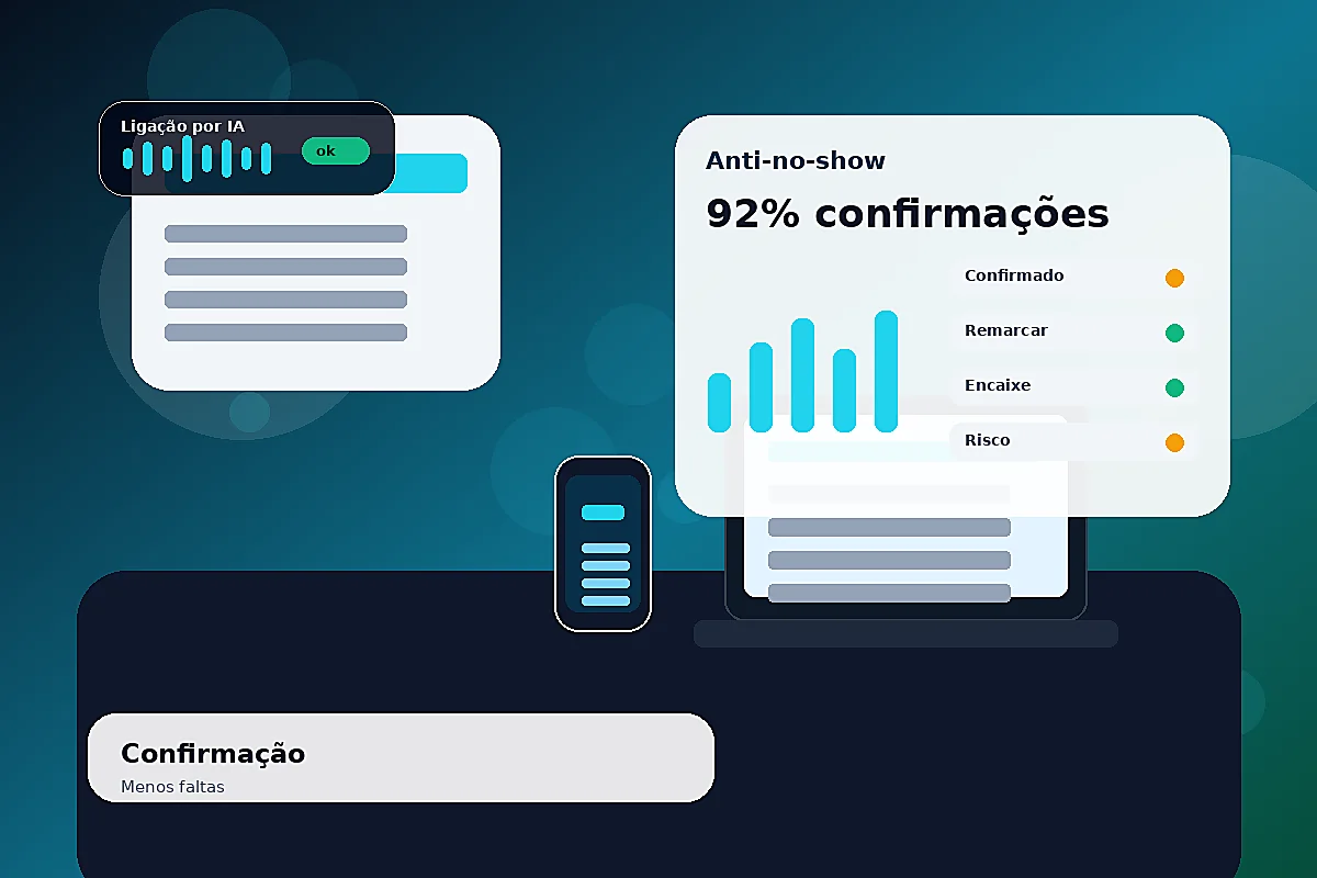 IA anti no show para confirmação de consultas e redução de faltas