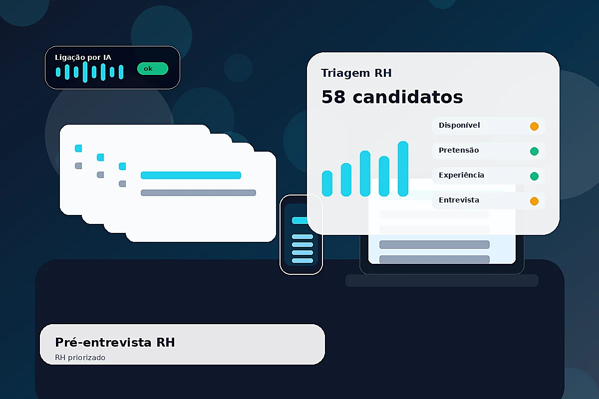 IA para pré-entrevista telefônica e triagem de candidatos no RH