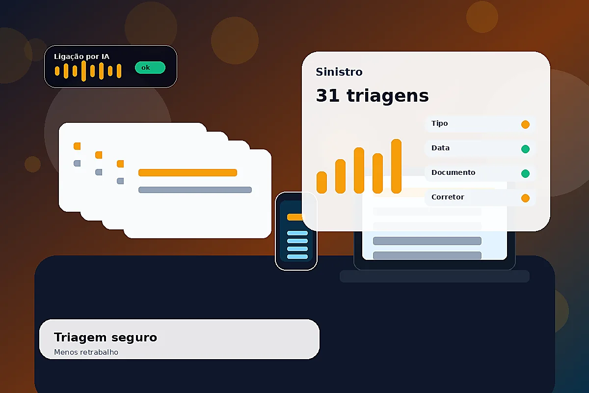 IA para triagem de sinistro em seguros por telefone